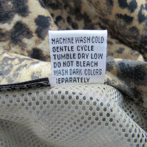 K.T. Golf Windbreaker Jacket Full Zip Front Animal Print Motif Sz Medium Pockets - Picture 10 of 11